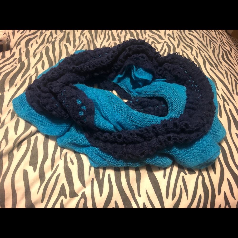 Betsey Johnson ruffled infinity scarf